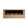 Wall-Mounted Electric Fire with Oak Surround and Remote Control - 60 Inch - AmberGlo