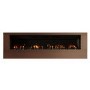 Wall-Mounted Electric Fire with Walnut Surround - 70 Inch - AmberGlo