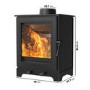Wood Burning 5kW Stove in Black - AmberGlo