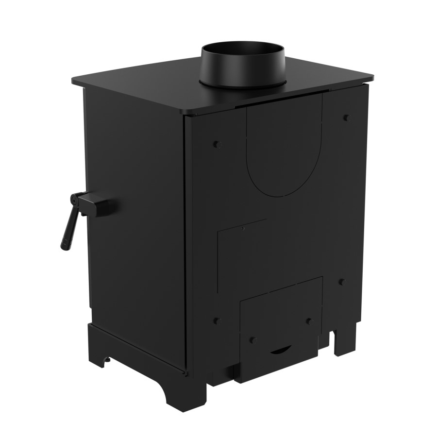 Wood Burning 5kW Stove in Black - AmberGlo