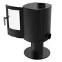 Floating Multi-Fuel 5.1kW Stove in Black - AmberGlo