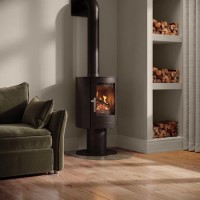 Floating Multi-Fuel 5.1kW Stove in Black - AmberGlo