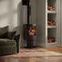 Floating Multi-Fuel 5.1kW Stove in Black - AmberGlo