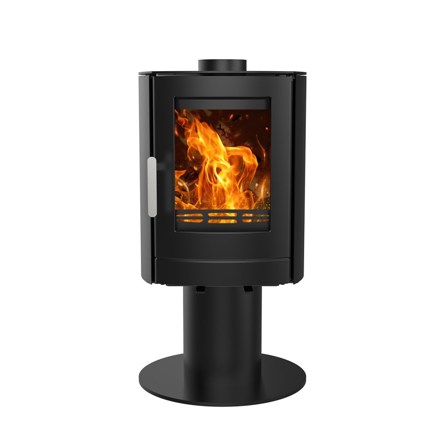 Floating Multi-Fuel 5.1kW Stove in Black - AmberGlo