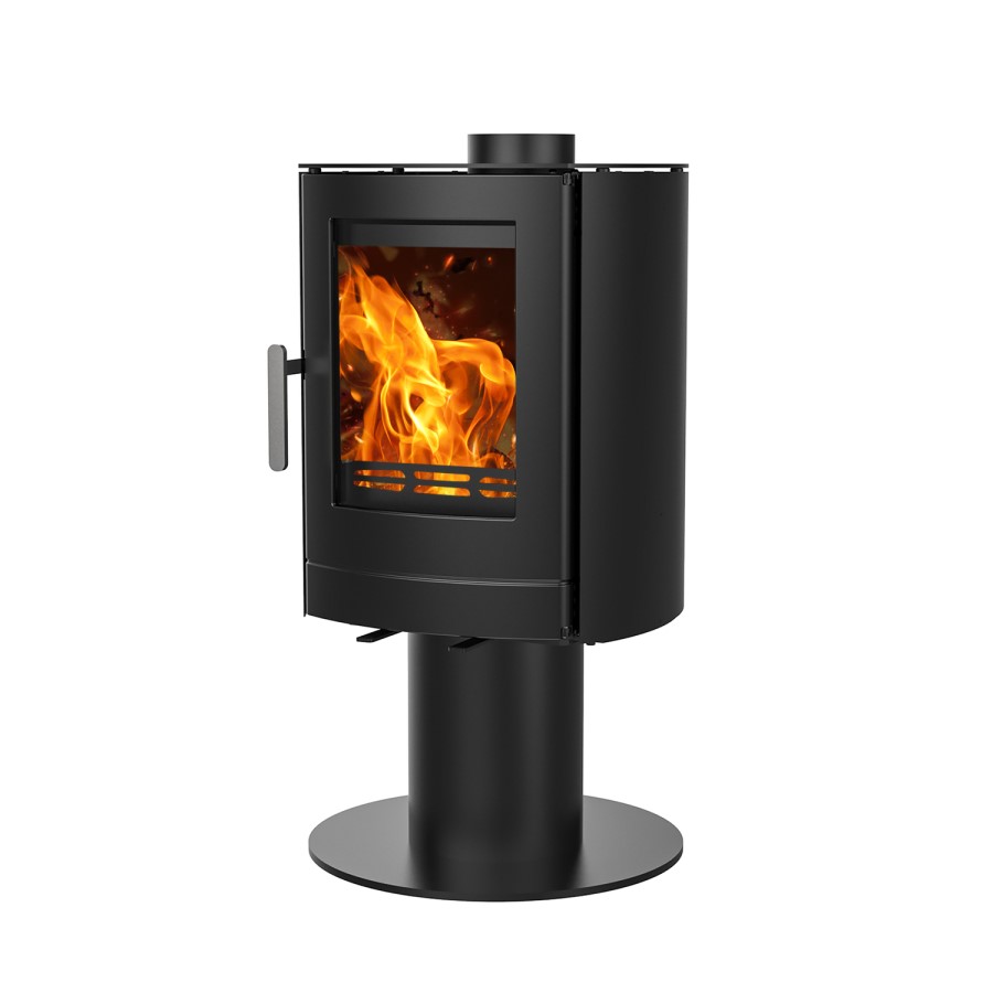 Floating Multi-Fuel 5.1kW Stove in Black - AmberGlo