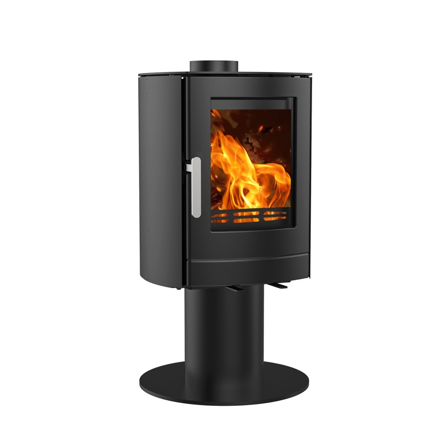 Floating Multi-Fuel 5.1kW Stove in Black - AmberGlo