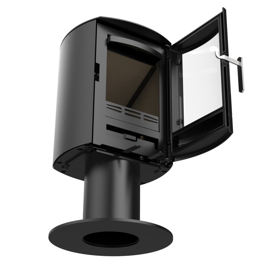 Floating Multi-Fuel 5.1kW Stove in Black - AmberGlo