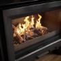 Wide Wood Burning 8.2kW Stove in Black - AmberGlo