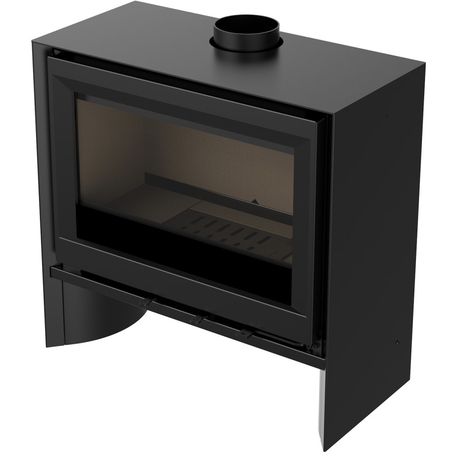 Wide Wood Burning 8.2kW Stove in Black - AmberGlo