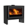 Wide Wood Burning 8.2kW Stove in Black - AmberGlo