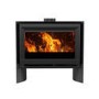 Wide Wood Burning 8.2kW Stove in Black - AmberGlo