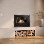 Inset Cassette Wood Burning 8.2kW Stove in Black - AmberGlo