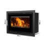 Inset Cassette Wood Burning 8.2kW Stove in Black - AmberGlo