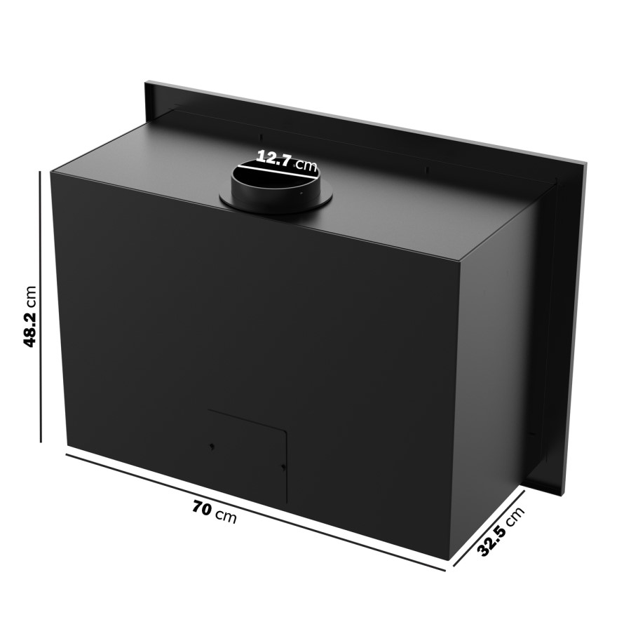 Inset Cassette Wood Burning 8.2kW Stove in Black - AmberGlo