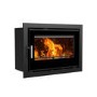 Inset Cassette Wood Burning 8.2kW Stove in Black - AmberGlo