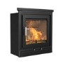 Semi-Inset Wood Burning 5.1kW Stove in Black - AmberGlo