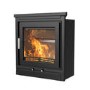 Semi-Inset Wood Burning 5.1kW Stove in Black - AmberGlo
