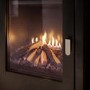 Black Flueless Electric Log Burner Effect Stove with Log Store - AmberGlo