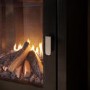 Black Flueless Electric Log Burner Effect Stove with Log Store - AmberGlo