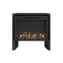 Freestanding Flueless Black Electric Fire with Log Store - AmberGlo