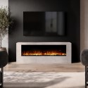 AGL107 Wall-Mounted Electric Fire with Stone Effect Surround - 60 Inch - AmberGlo