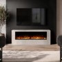 Wall-Mounted Electric Fire with Stone Effect Surround - 60 Inch - AmberGlo