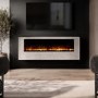 Wall-Mounted Electric Fire with Stone Effect Surround - 60 Inch - AmberGlo