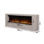 Wall-Mounted Electric Fire with Stone Effect Surround - 60 Inch - AmberGlo