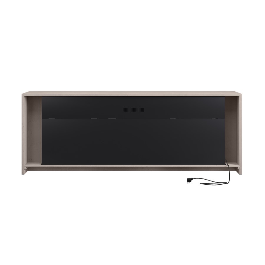 Wall-Mounted Electric Fire with Stone Effect Surround - 60 Inch - AmberGlo