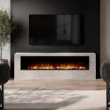 AGL108 Wall-Mounted Electric Fire with Stone Effect Surround - 70 Inch - AmberGlo