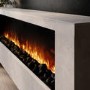 Wall-Mounted Electric Fire with Stone Effect Surround - 70 Inch - AmberGlo