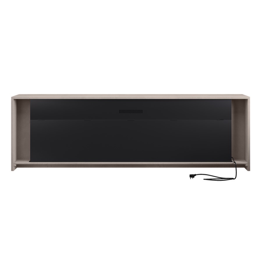 Wall-Mounted Electric Fire with Stone Effect Surround - 70 Inch - AmberGlo