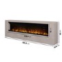Wall-Mounted Electric Fire with Stone Effect Surround - 70 Inch - AmberGlo