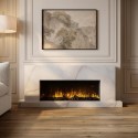 AGL109 Freestanding Electric Fire with Marble Surround - 60 Inch - AmberGlo