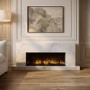 Freestanding Electric Fire with Marble Surround - 60 Inch - AmberGlo