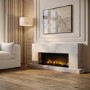 Freestanding Electric Fire with Marble Surround - 60 Inch - AmberGlo