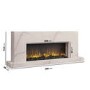 Freestanding Electric Fire with Marble Surround - 60 Inch - AmberGlo