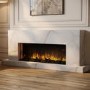 Freestanding Electric Fire with Marble Surround - 60 Inch - AmberGlo