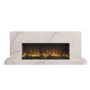 Freestanding Electric Fire with Marble Surround - 60 Inch - AmberGlo