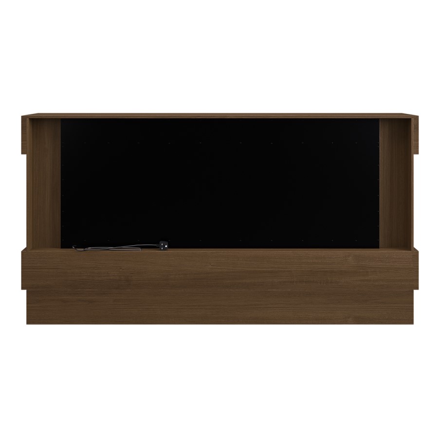 Freestanding Walnut 3-Sided Electric Fire with Logs - 60 Inch - AmberGlo