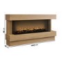 Freestanding Oak 3-Sided Electric Fire with Logs - 60 Inch - AmberGlo