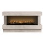 Freestanding Stone Effect 3-Sided Electric Fire with Logs - 60 inch - AmberGlo