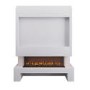 Self Build Media Wall with 3-Sided 50 inch Electric Smart Fireplace with Log Store - AmberGlo