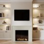 Freestanding Electric Fire with Cream Surround - AmberGlo