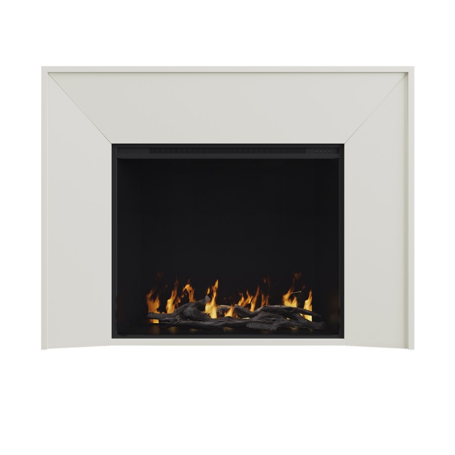 Freestanding Electric Fire with Cream Surround - AmberGlo