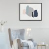 Pastel Minimalist Abstract Framed Canvas Print - Abstract House