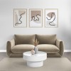 Beige &amp; Black Abstract Lines Set of 3 Wood Framed Prints- Abstract House