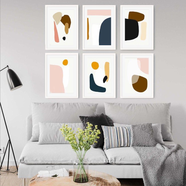 Modern Colourful Abstract Gallery Wall - Abstract House