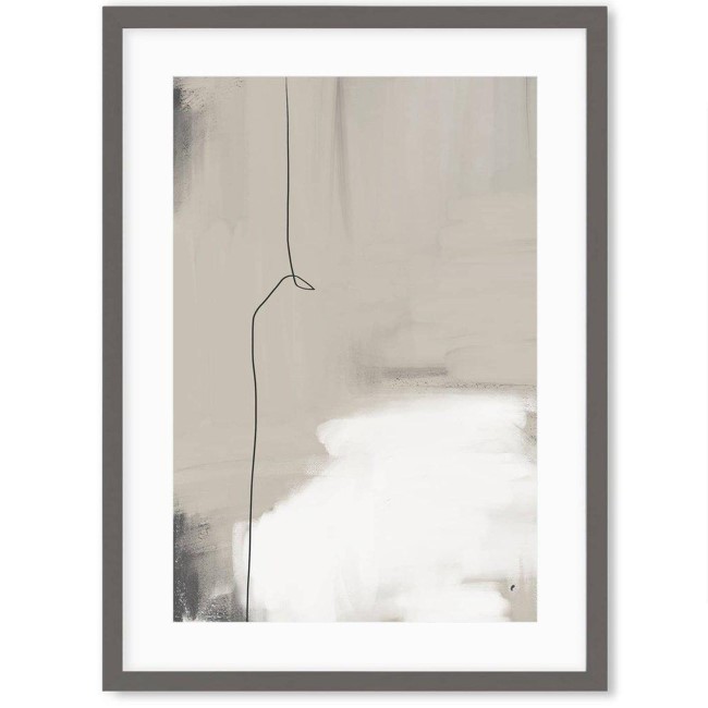 Abstract Lines Wood Framed Print- Abstract House