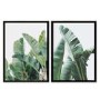 Green Banana Leaves Set of 2 Framed Prints - Abstract House